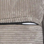 Canapé d'angle moderne en forme de L avec 5 coussins et pouf méridienne, housses de coussins amovibles