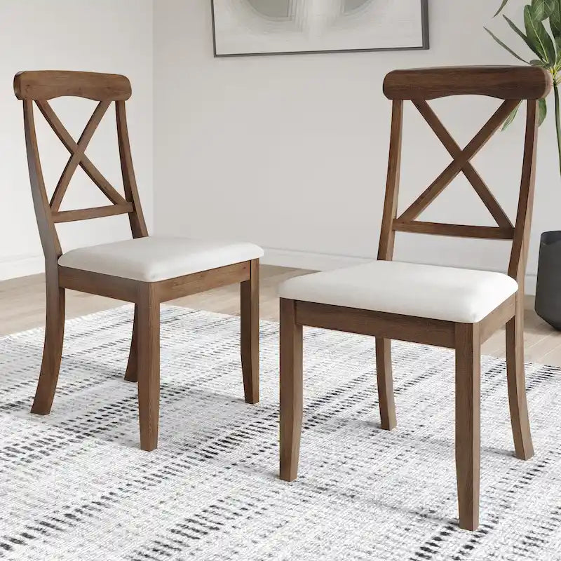 Chaises de salle à manger en bois style ferme CraftPorch (lot de 2) - Non disponible