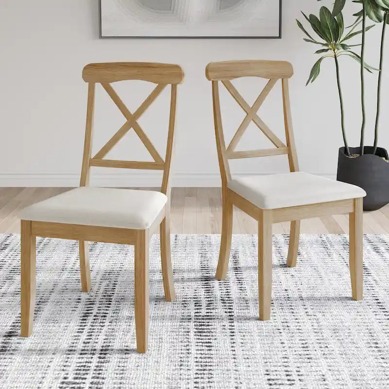 Chaises de salle à manger en bois style ferme CraftPorch (lot de 2) - Non disponible