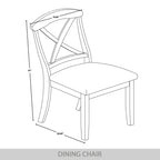 Chaises de salle à manger en bois style ferme CraftPorch (lot de 2) - Non disponible