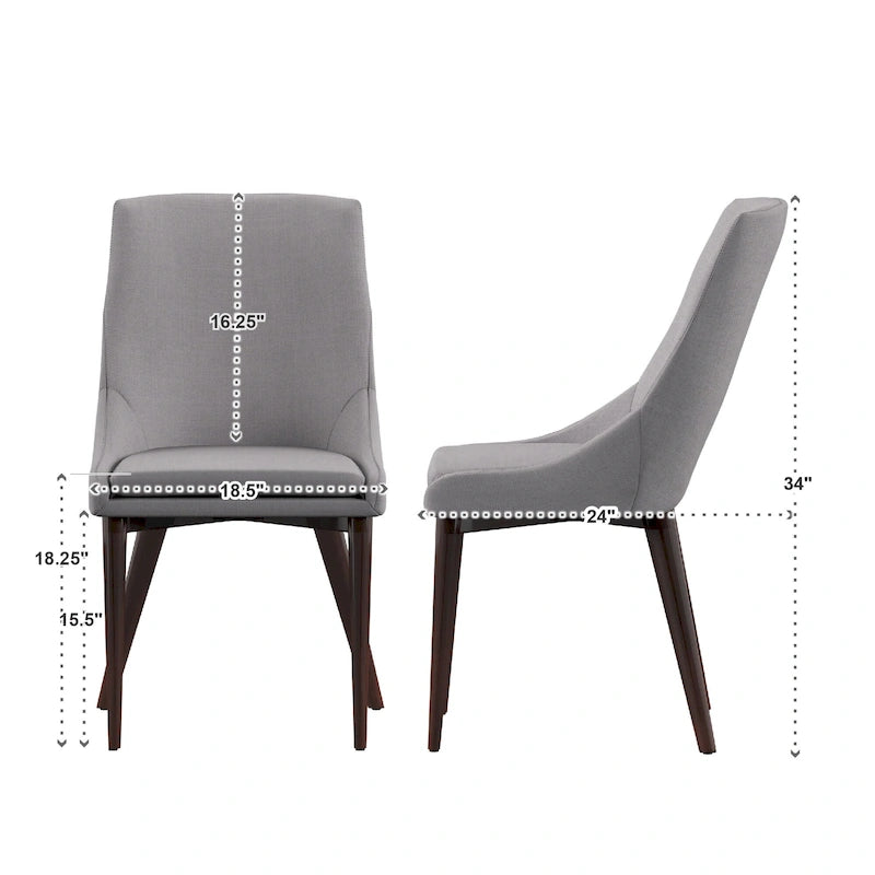 Chaises de salle à manger Sasha style milieu du siècle (lot de 2) par iNSPIRE Q Modern