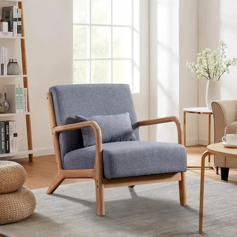 Fauteuil d'appoint moderne Aston en bois massif pour salon