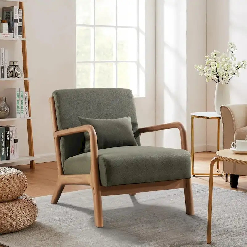 Fauteuil d'appoint moderne Aston en bois massif pour salon