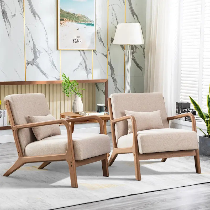 Fauteuil d'appoint moderne Aston en bois massif pour salon