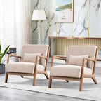 Fauteuil d'appoint moderne Aston en bois massif pour salon
