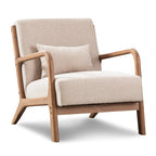 Fauteuil d'appoint moderne Aston en bois massif pour salon
