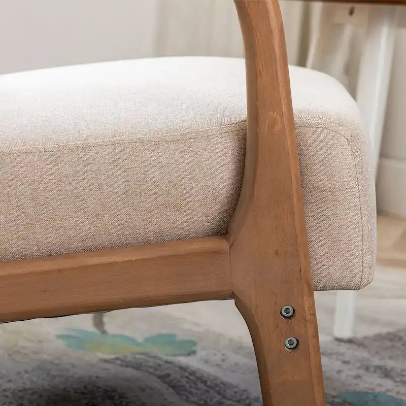 Fauteuil d'appoint moderne Aston en bois massif pour salon