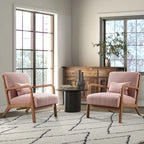 Fauteuil d'appoint moderne Aston en bois massif pour salon