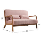 Fauteuil d'appoint moderne Aston en bois massif pour salon
