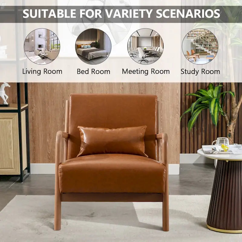 Fauteuil d'appoint moderne Aston en bois massif pour salon