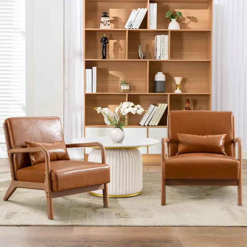 Fauteuil d'appoint moderne Aston en bois massif pour salon