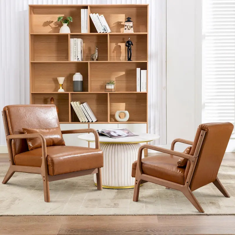 Fauteuil d'appoint moderne Aston en bois massif pour salon