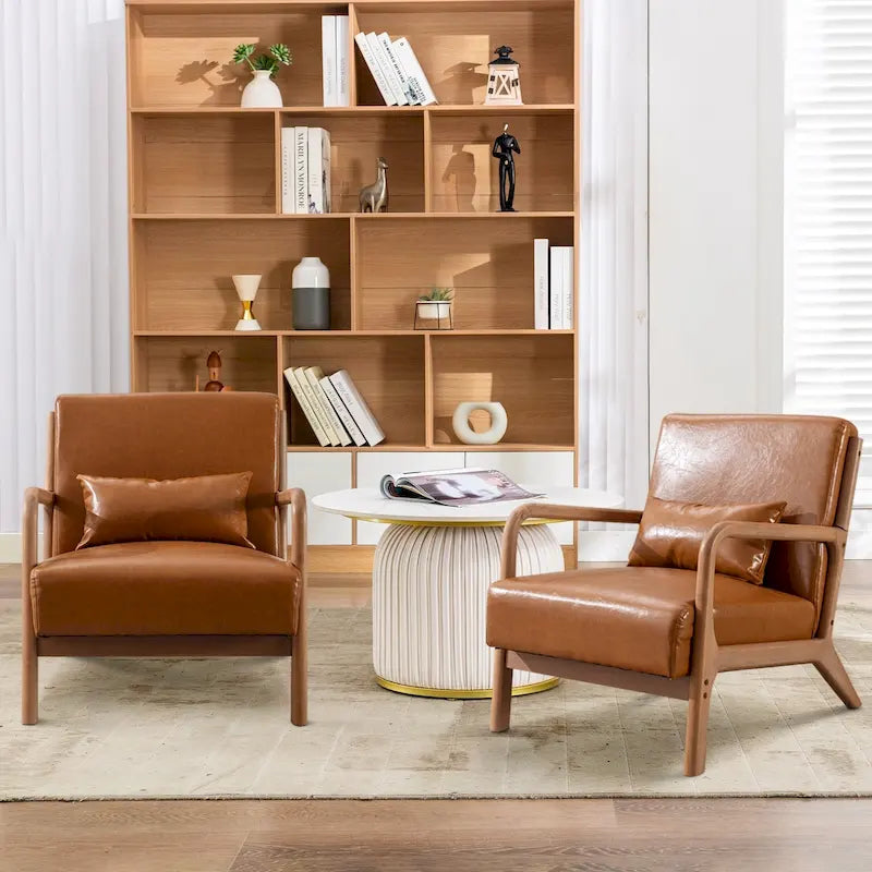 Fauteuil d'appoint moderne Aston en bois massif pour salon