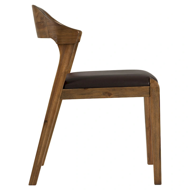 Chaise de salle à manger en bois Rasmus style milieu du siècle