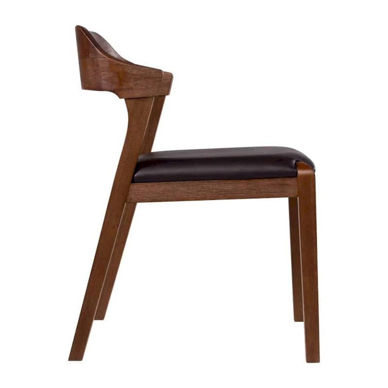 Chaise de salle à manger en bois Rasmus style milieu du siècle