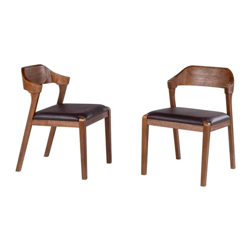 Chaise de salle à manger en bois Rasmus style milieu du siècle