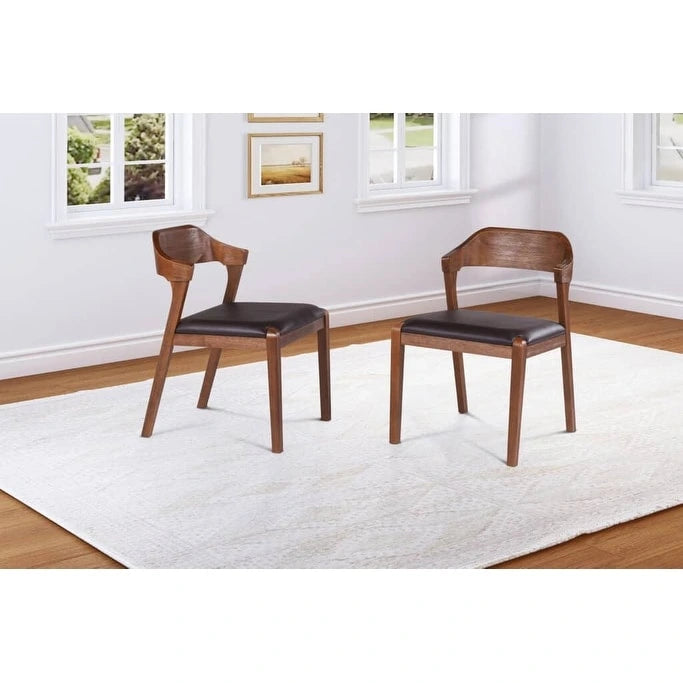 Chaise de salle à manger en bois Rasmus style milieu du siècle