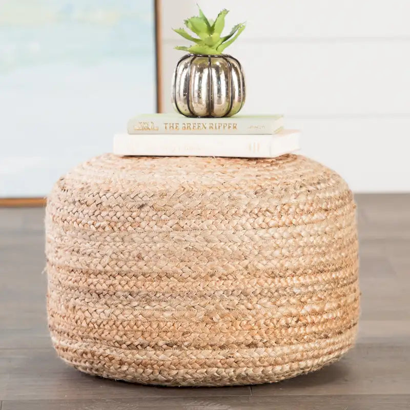 Pouf/repose-pieds rond en jute Saba de Juniper Home