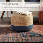 Pouf/repose-pieds rond en jute Saba de Juniper Home