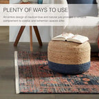 Pouf/repose-pieds rond en jute Saba de Juniper Home