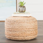 Pouf/repose-pieds rond en jute Saba de Juniper Home