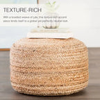 Pouf/repose-pieds rond en jute Saba de Juniper Home
