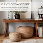 Pouf/repose-pieds rond en jute Saba de Juniper Home