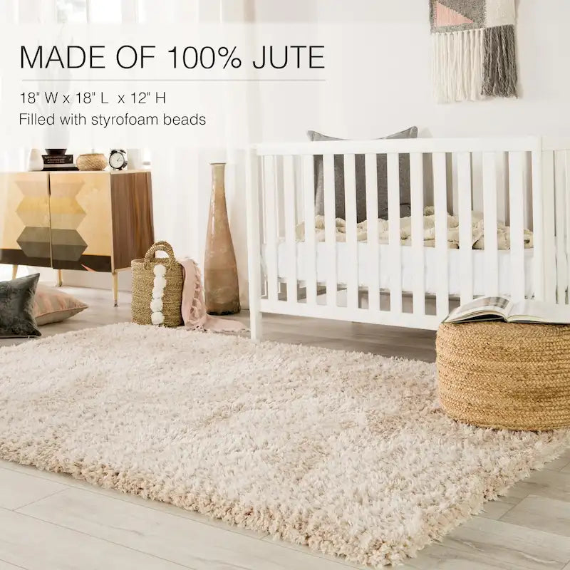 Pouf/repose-pieds rond en jute Saba de Juniper Home
