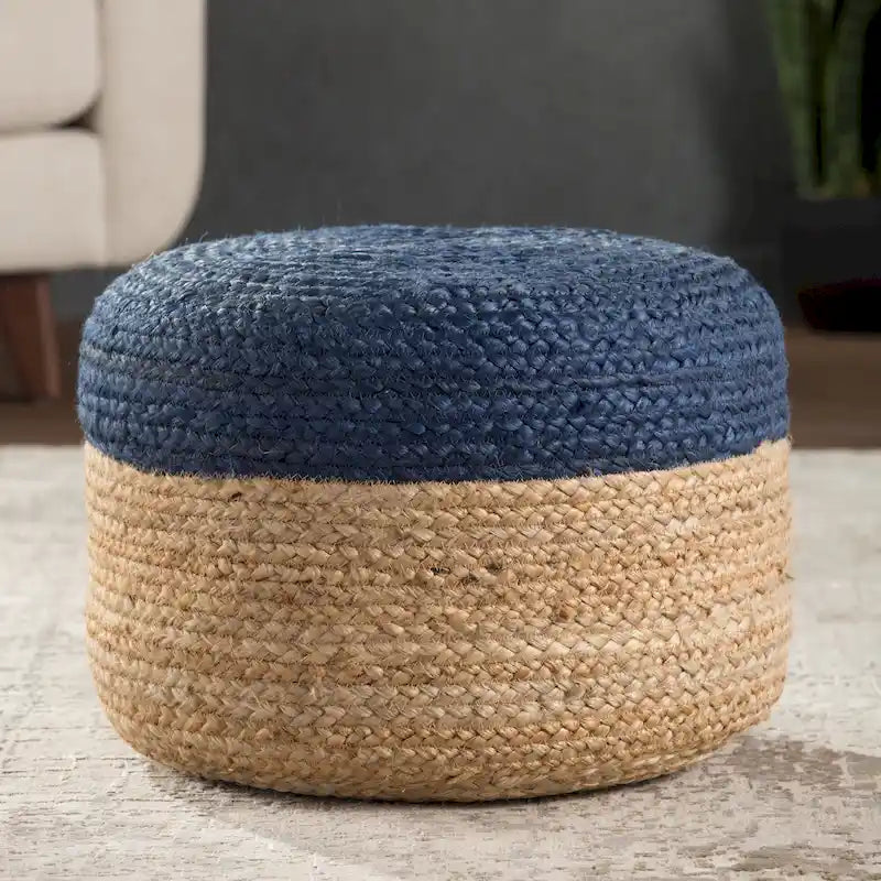 Pouf/repose-pieds rond en jute Saba de Juniper Home