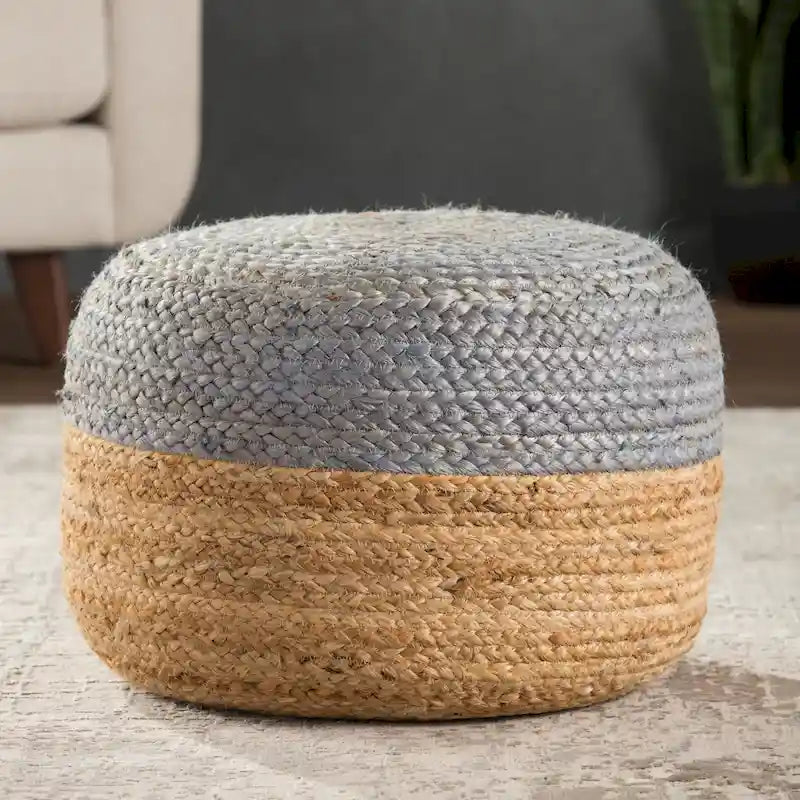 Pouf/repose-pieds rond en jute Saba de Juniper Home