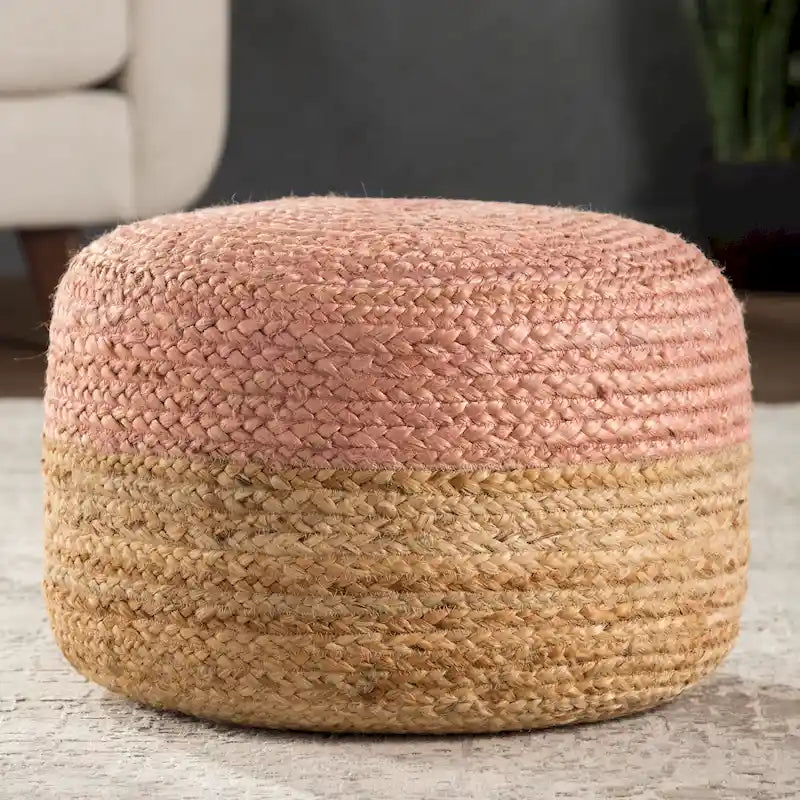 Pouf/repose-pieds rond en jute Saba de Juniper Home