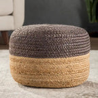 Pouf/repose-pieds rond en jute Saba de Juniper Home