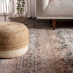 Pouf/repose-pieds rond en jute Saba de Juniper Home