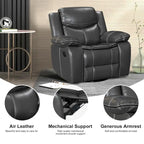 Fauteuil inclinable à large assise en cuir durable avec massage et chauffage