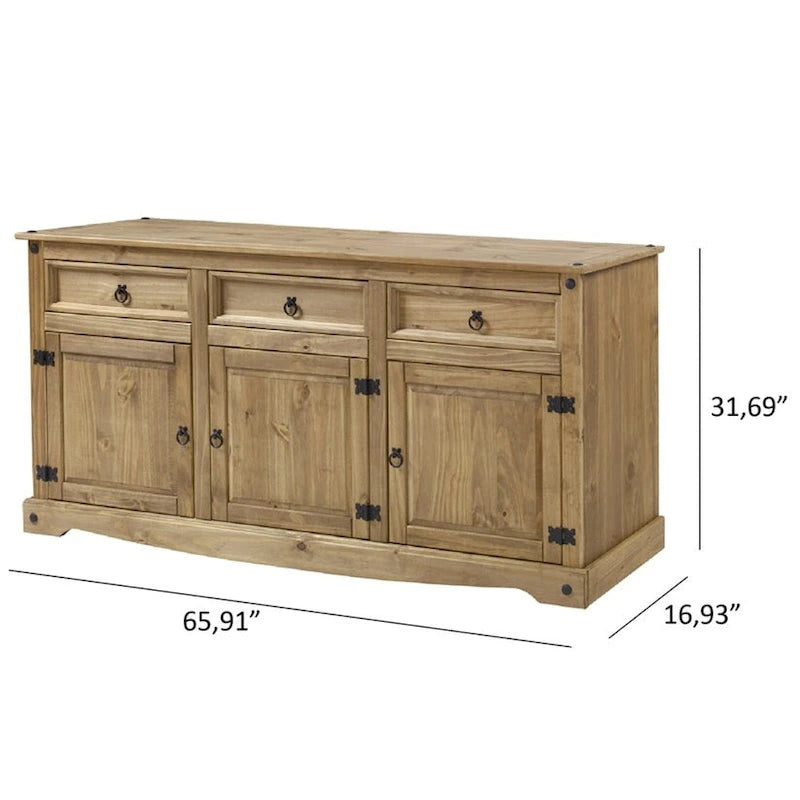 Buffet en bois style ferme 65 - Collection Corona