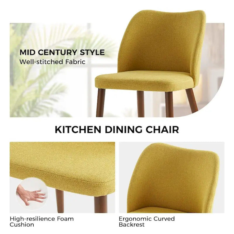 Ensemble de 4 chaises de salle à manger en bois massif Melisa de HULALA HOME