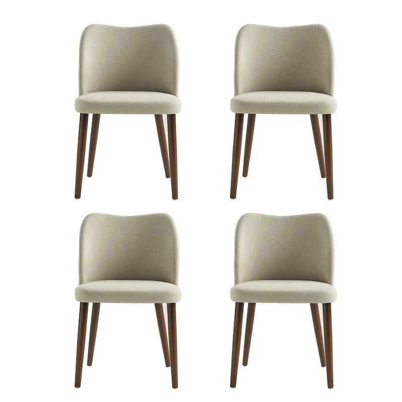 Ensemble de 4 chaises de salle à manger en bois massif Melisa de HULALA HOME