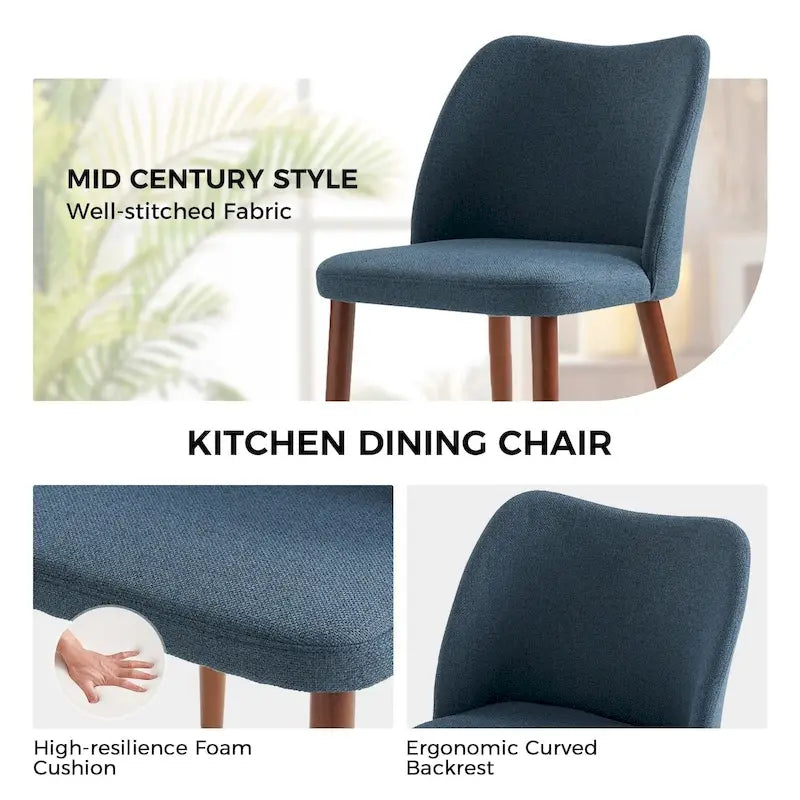 Ensemble de 4 chaises de salle à manger en bois massif Melisa de HULALA HOME