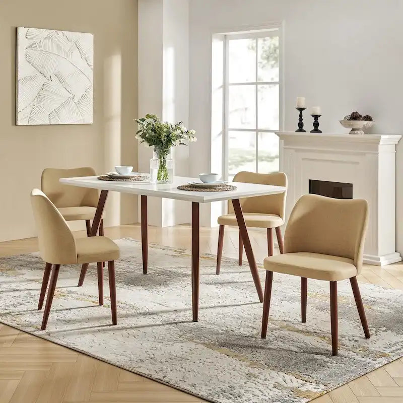 Ensemble de 4 chaises de salle à manger en bois massif Melisa de HULALA HOME