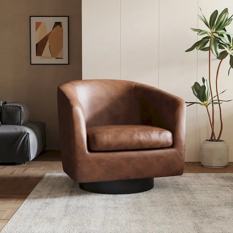Fauteuil rond pivotant à 360 degrés