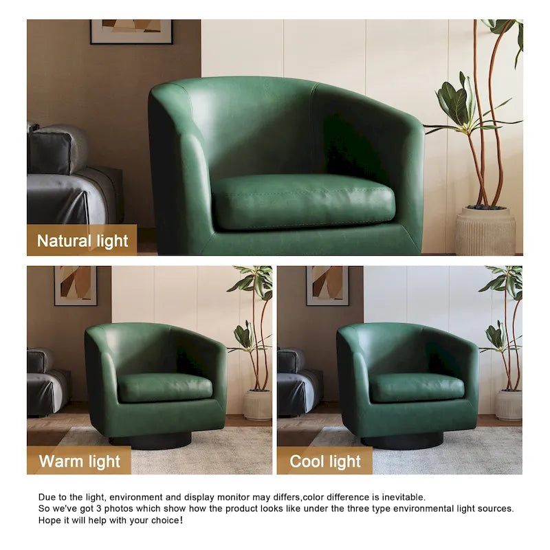 Fauteuil rond pivotant à 360 degrés