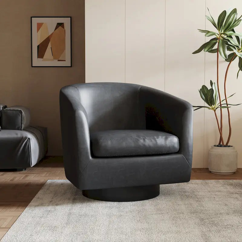 Fauteuil rond pivotant à 360 degrés