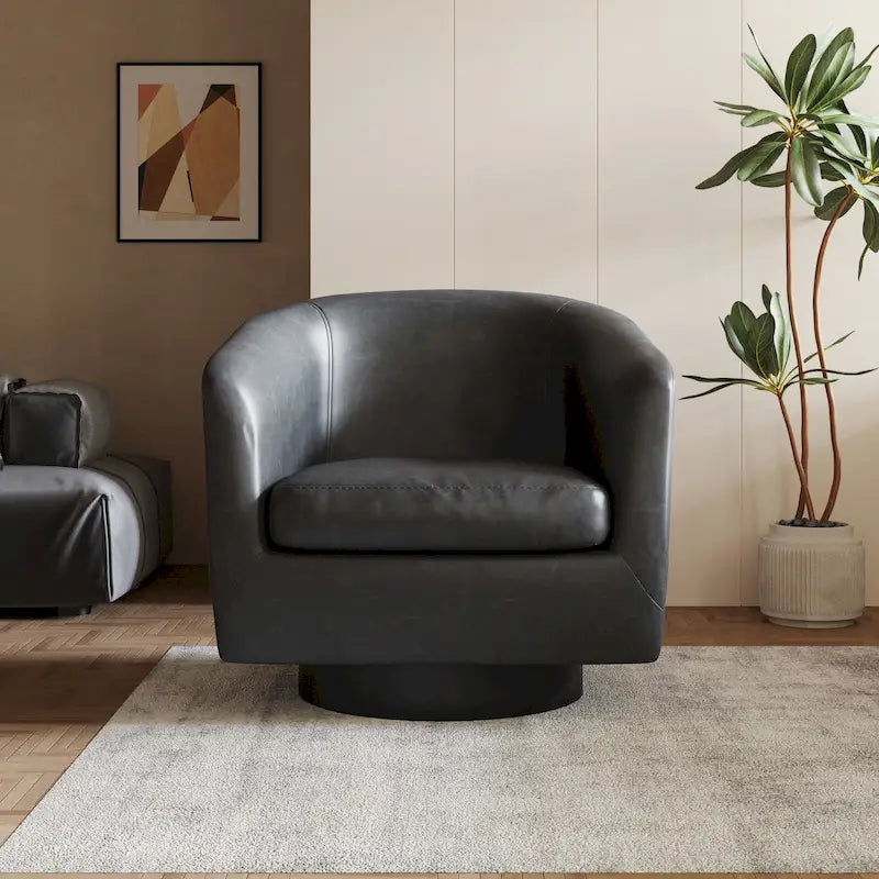 Fauteuil rond pivotant à 360 degrés