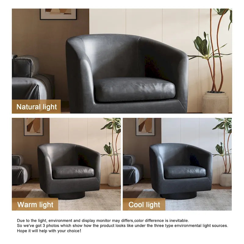 Fauteuil rond pivotant à 360 degrés