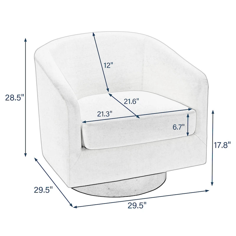 Fauteuil rond pivotant à 360 degrés