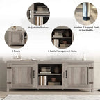 Magnifique meuble TV 70 pouces avec tiroirs, étagères et portes pour salon ou chambre à coucher - 70 pouces