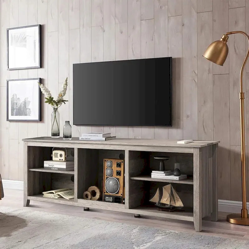 Magnifique meuble TV 70 pouces avec tiroirs, étagères et portes pour salon ou chambre à coucher - 70 pouces