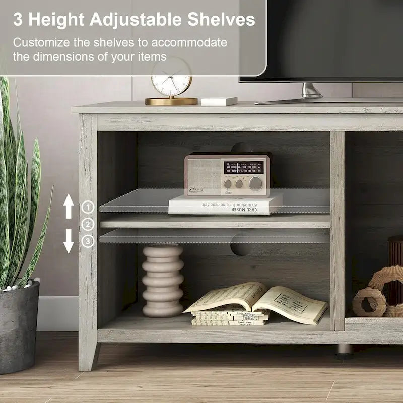 Magnifique meuble TV 70 pouces avec tiroirs, étagères et portes pour salon ou chambre à coucher - 70 pouces