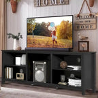 Magnifique meuble TV 70 pouces avec tiroirs, étagères et portes pour salon ou chambre à coucher - 70 pouces