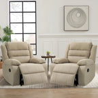 Ensemble de 2 fauteuils inclinables manuels classiques et traditionnels